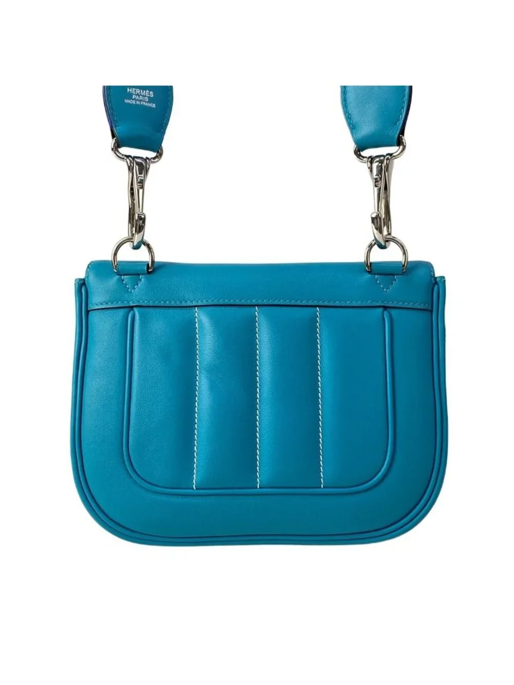 Hermes Shoulder Bag Roulis Mini Turquoise Silver